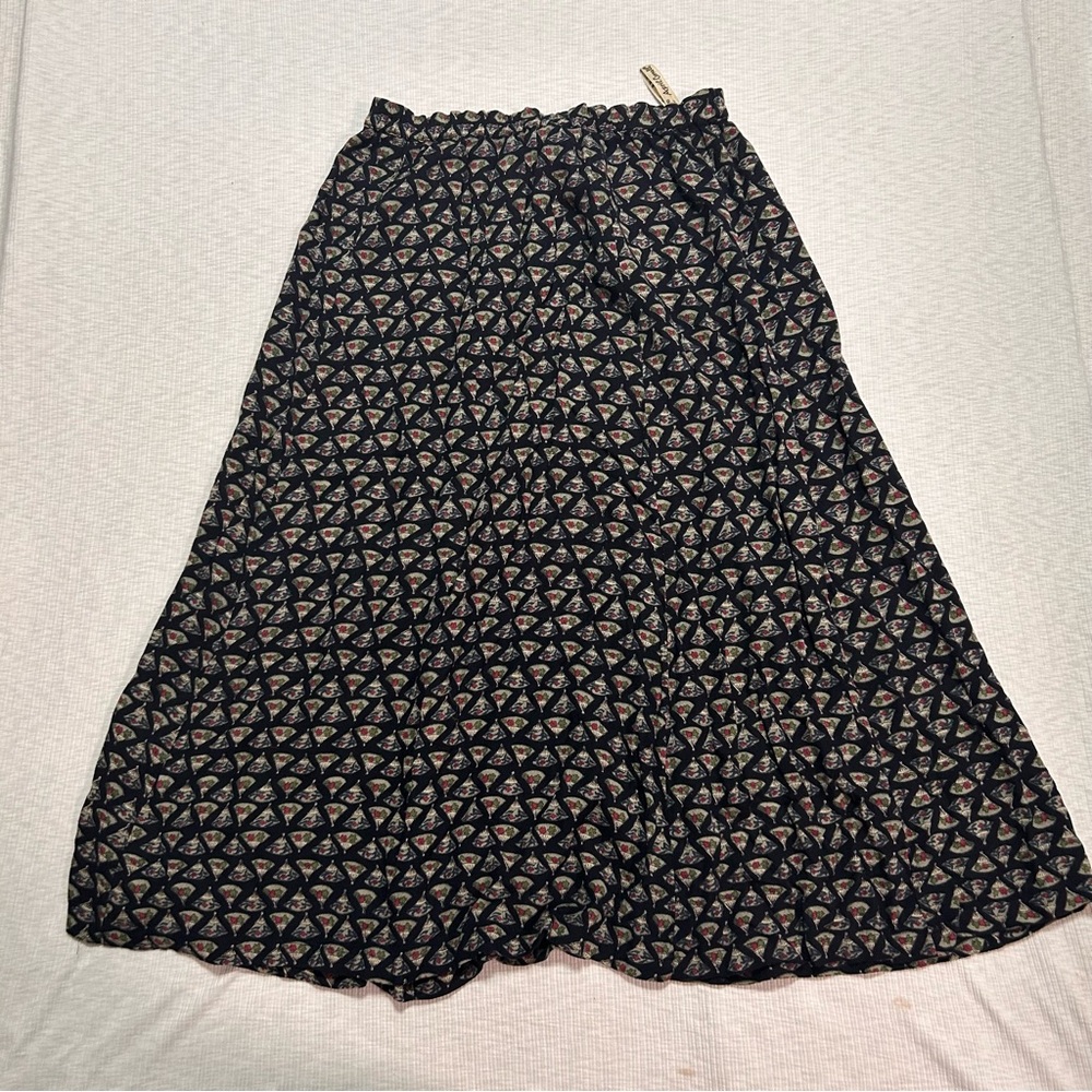 April Cornell Midi Skirt S Small Rayon Cottagecore Pheasant‎ Boho